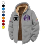 The SUNY Stars Winter Fleece Jacket, Insulated Sport Hoody HVN1449AG - Grey