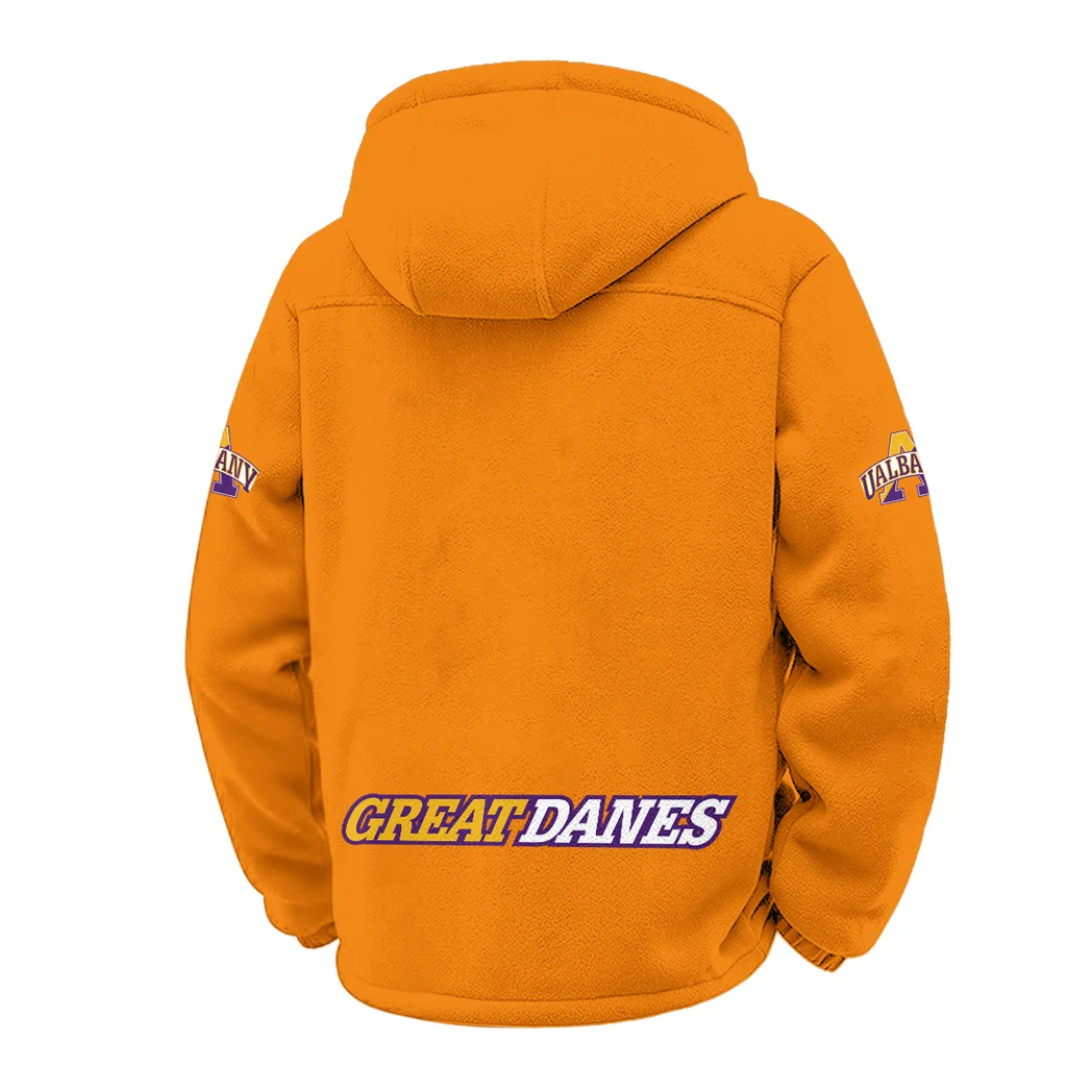 The SUNY Stars Winter Fleece Jacket, Insulated Sport Hoody HVN1449AG - Orange - Image 3