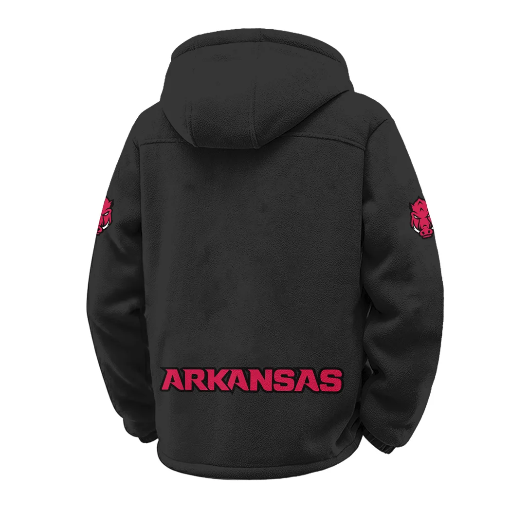 The Razorback Nation Winter Fleece Jacket, Sub-Zero Fleece Jacket HVN1449AR - Black - Image 3