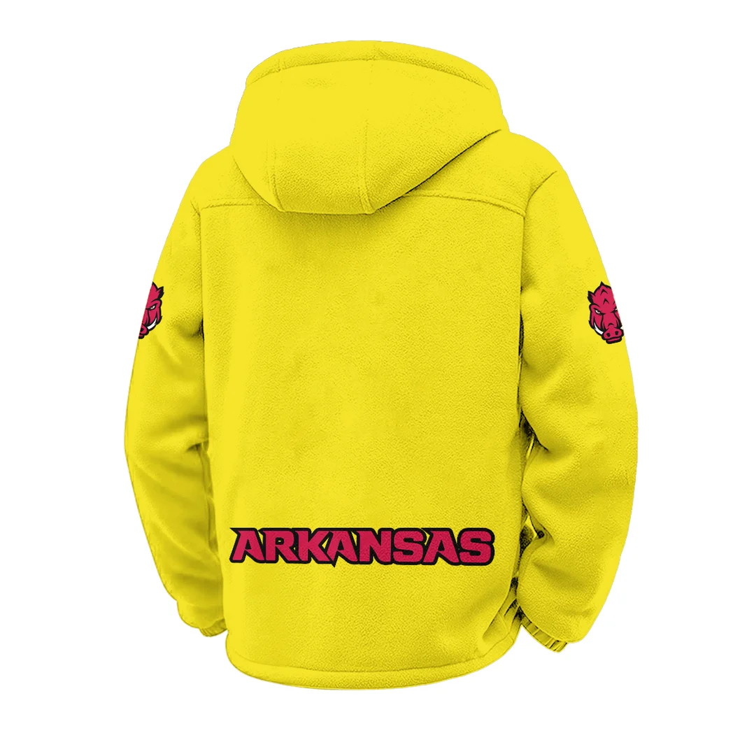The Razorback Nation Winter Fleece Jacket, Sub-Zero Fleece Jacket HVN1449AR - Yellow - Image 3