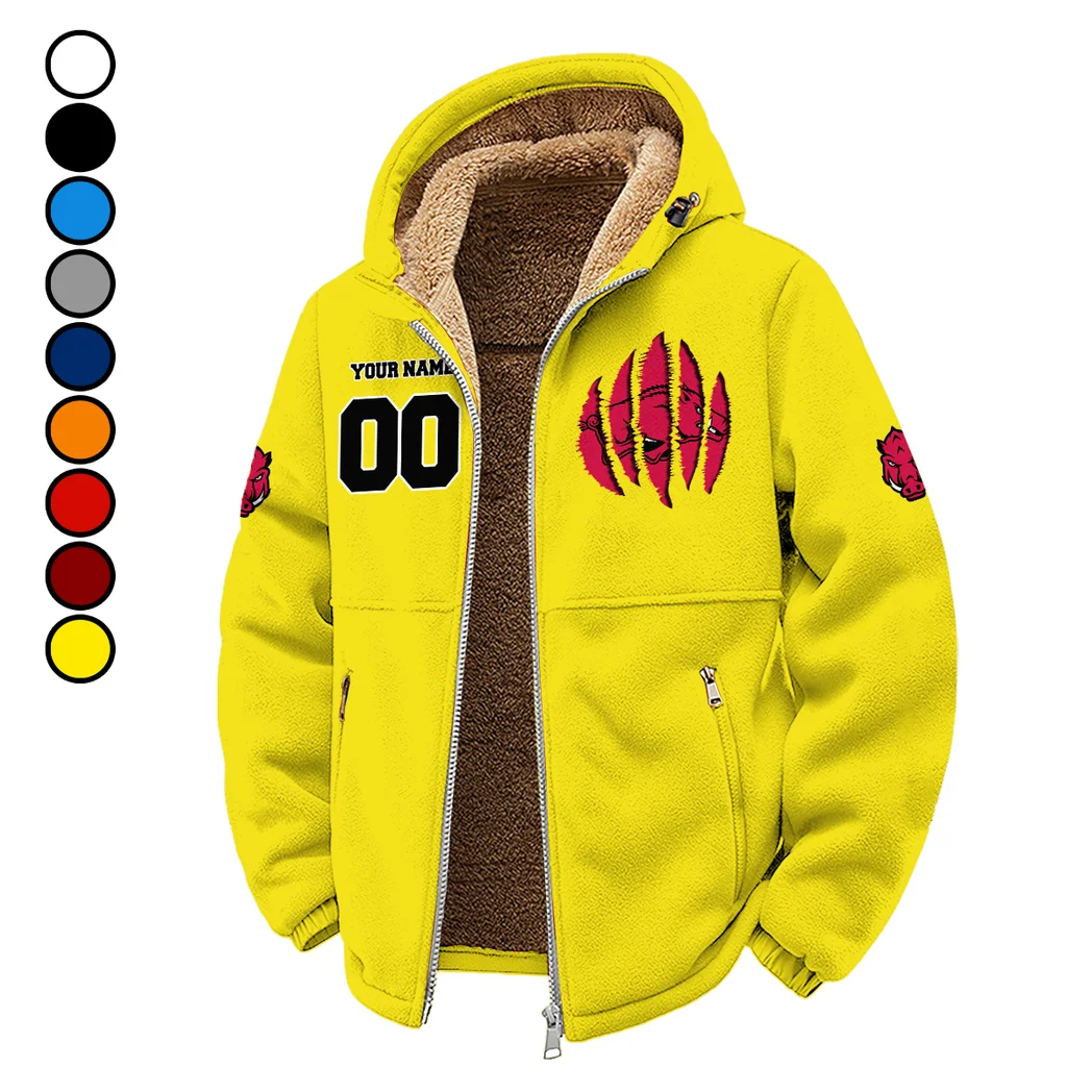 The Razorback Nation Winter Fleece Jacket, Sub-Zero Fleece Jacket HVN1449AR - Yellow