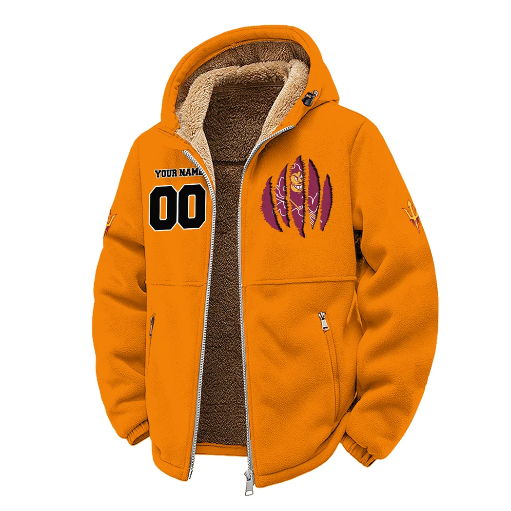 The Sun Devil Nation Winter Fleece Jacket, Essential Winter Warmth HVN1449AS - Orange - Image 2