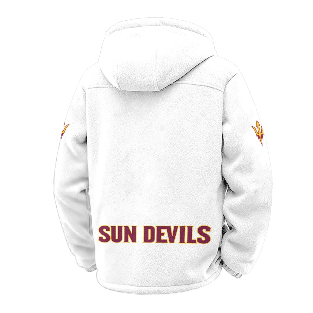 The Sun Devil Nation Winter Fleece Jacket, Essential Winter Warmth HVN1449AS - White - Image 3