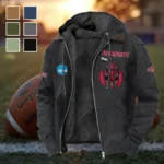 The Red Wolves Flannel Hoodie, Team Spirit Flannel Hoodie HVN1449AS - Black