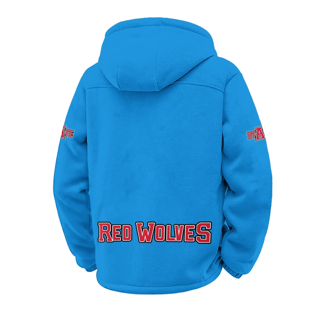 The Red Wolves Winter Fleece Jacket, Polar Climate Fleece HVN1449AS - cyan - Image 3