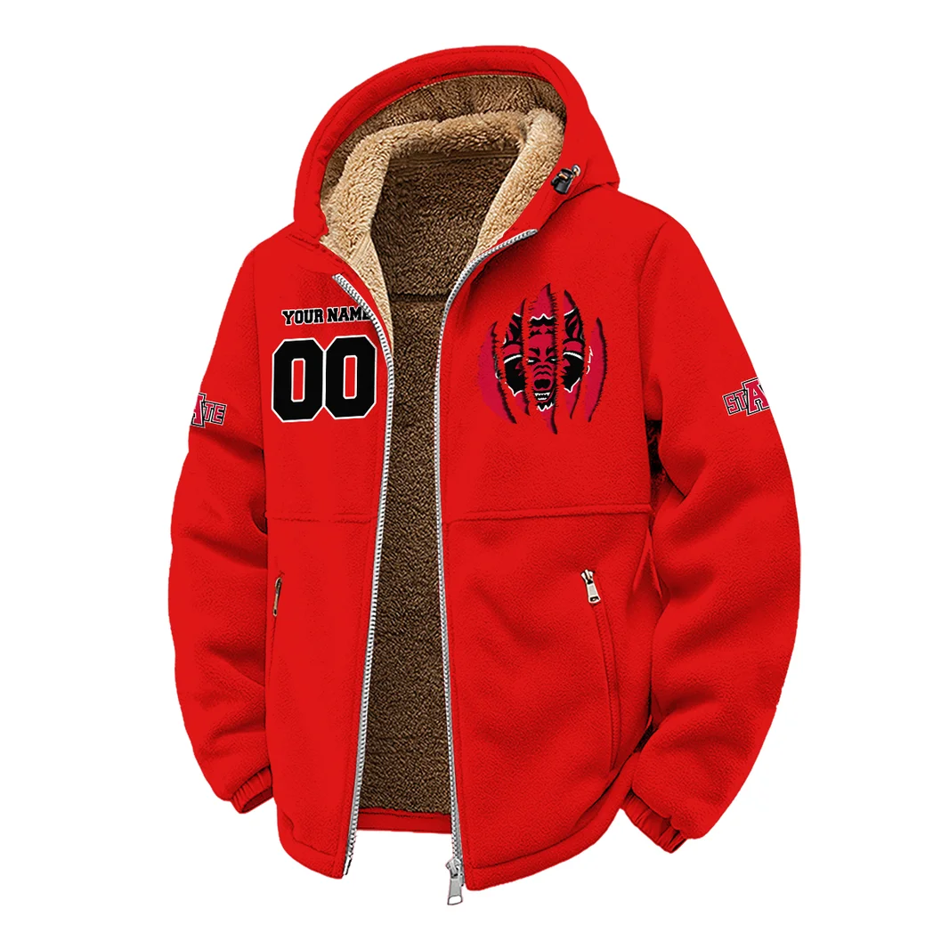 The Red Wolves Winter Fleece Jacket, Polar Climate Fleece HVN1449AS - red - Image 2