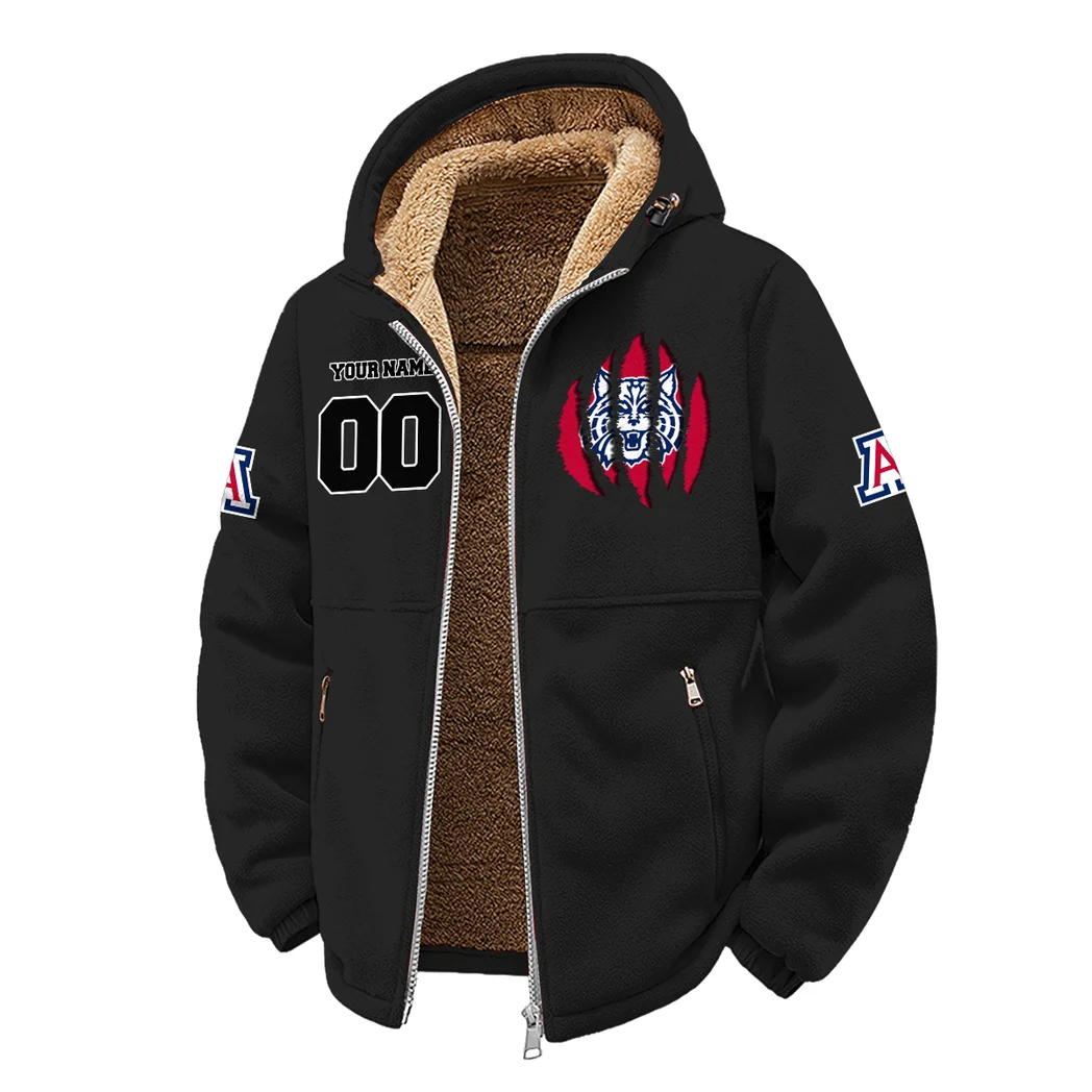 The Desert Stars Winter Fleece Jacket, Heavy-Duty Cold Fleece HVN1449AW - Black - Image 2