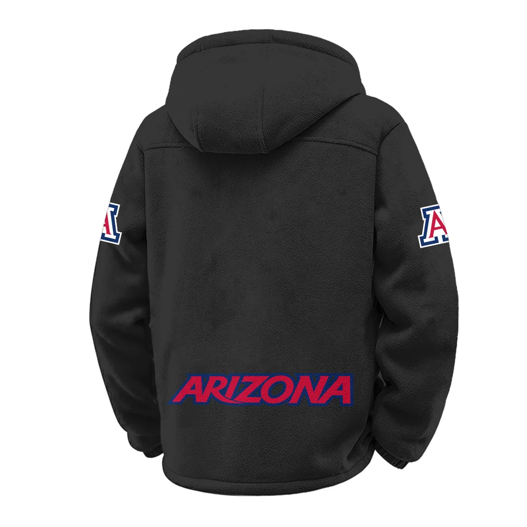 The Desert Stars Winter Fleece Jacket, Heavy-Duty Cold Fleece HVN1449AW - Black - Image 3