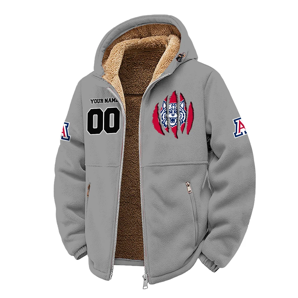 The Desert Stars Winter Fleece Jacket, Heavy-Duty Cold Fleece HVN1449AW - Grey - Image 2