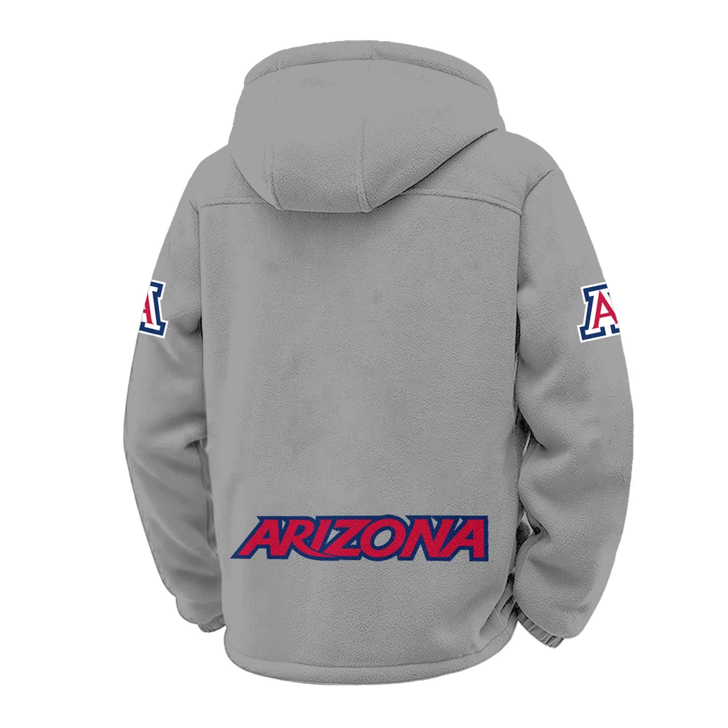 The Desert Stars Winter Fleece Jacket, Heavy-Duty Cold Fleece HVN1449AW - Grey - Image 3