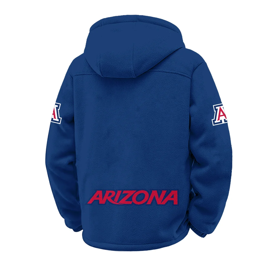 The Desert Stars Winter Fleece Jacket, Heavy-Duty Cold Fleece HVN1449AW - Navy - Image 3