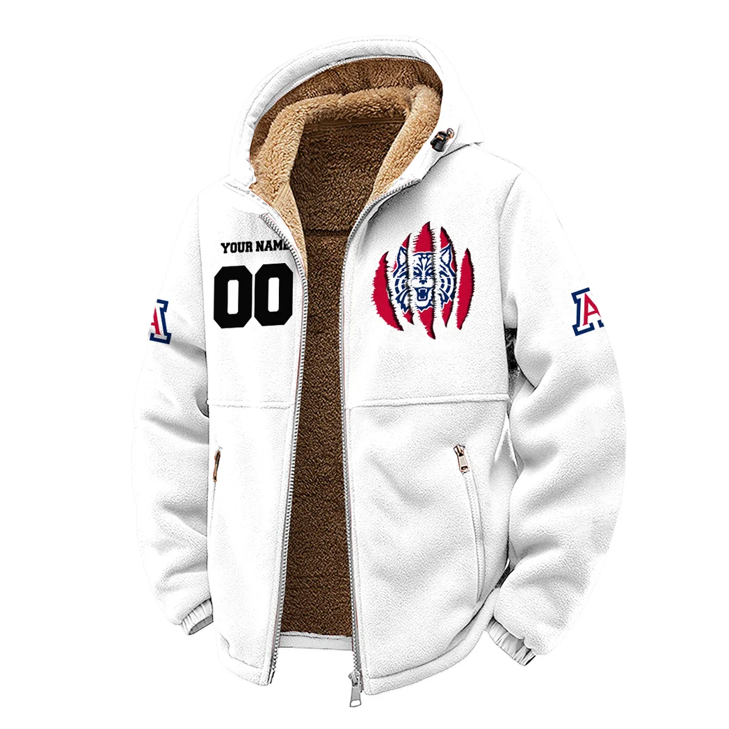 The Desert Stars Winter Fleece Jacket, Heavy-Duty Cold Fleece HVN1449AW - White - Image 2