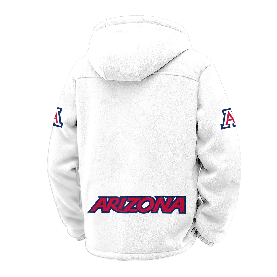 The Desert Stars Winter Fleece Jacket, Heavy-Duty Cold Fleece HVN1449AW - White - Image 3