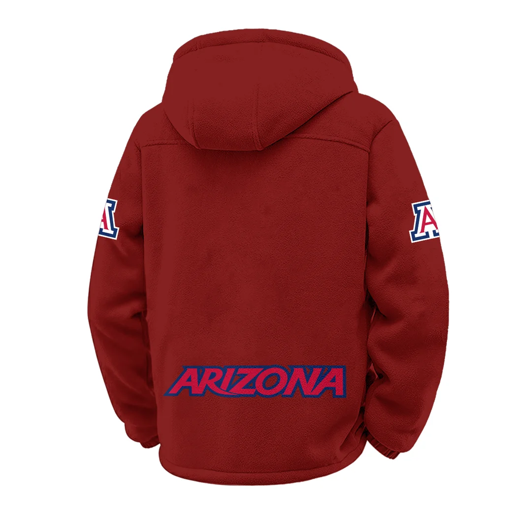 The Desert Stars Winter Fleece Jacket, Heavy-Duty Cold Fleece HVN1449AW - Wine - Image 3