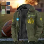 The Baylor Line Flannel Hoodie, Supporter Spirit Hooded Flannel HVN1449BB - Green