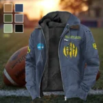 The Baylor Line Flannel Hoodie, Supporter Spirit Hooded Flannel HVN1449BB - Navy Blue