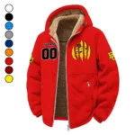 The Baylor Line Winter Fleece Jacket, High-Performance Trail Jacket HVN1449BB - red