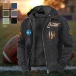 The Falcon Force Flannel Hoodie, Classic Flannel Sport Hoodie HVN1449BG - Black