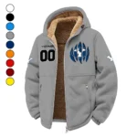 The Blue and White Winter Fleece Jacket, Snow-Ready Active Fleece HVN1449BY - Grey