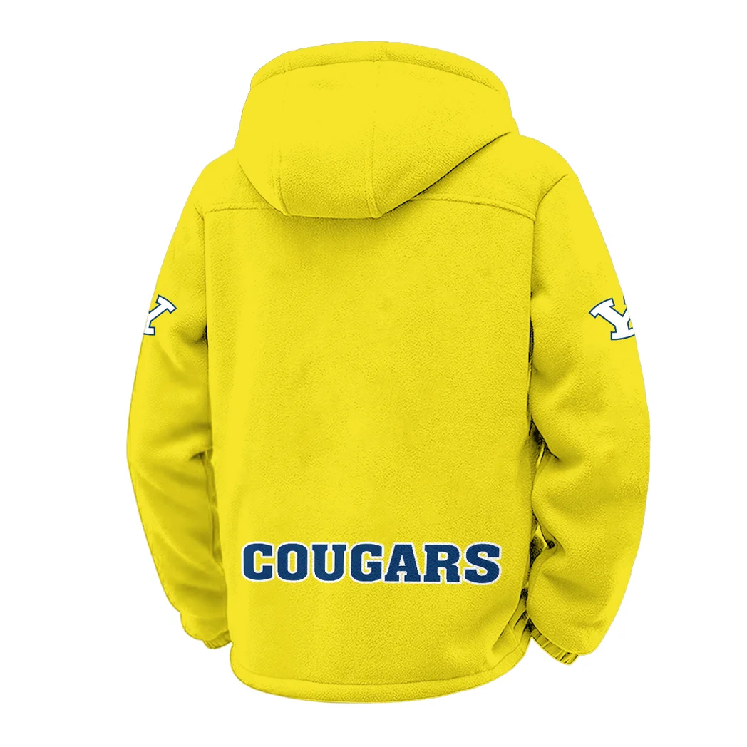 The Blue and White Winter Fleece Jacket, Snow-Ready Active Fleece HVN1449BY - Yellow - Image 3