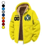 The Blue and White Winter Fleece Jacket, Snow-Ready Active Fleece HVN1449BY - Yellow
