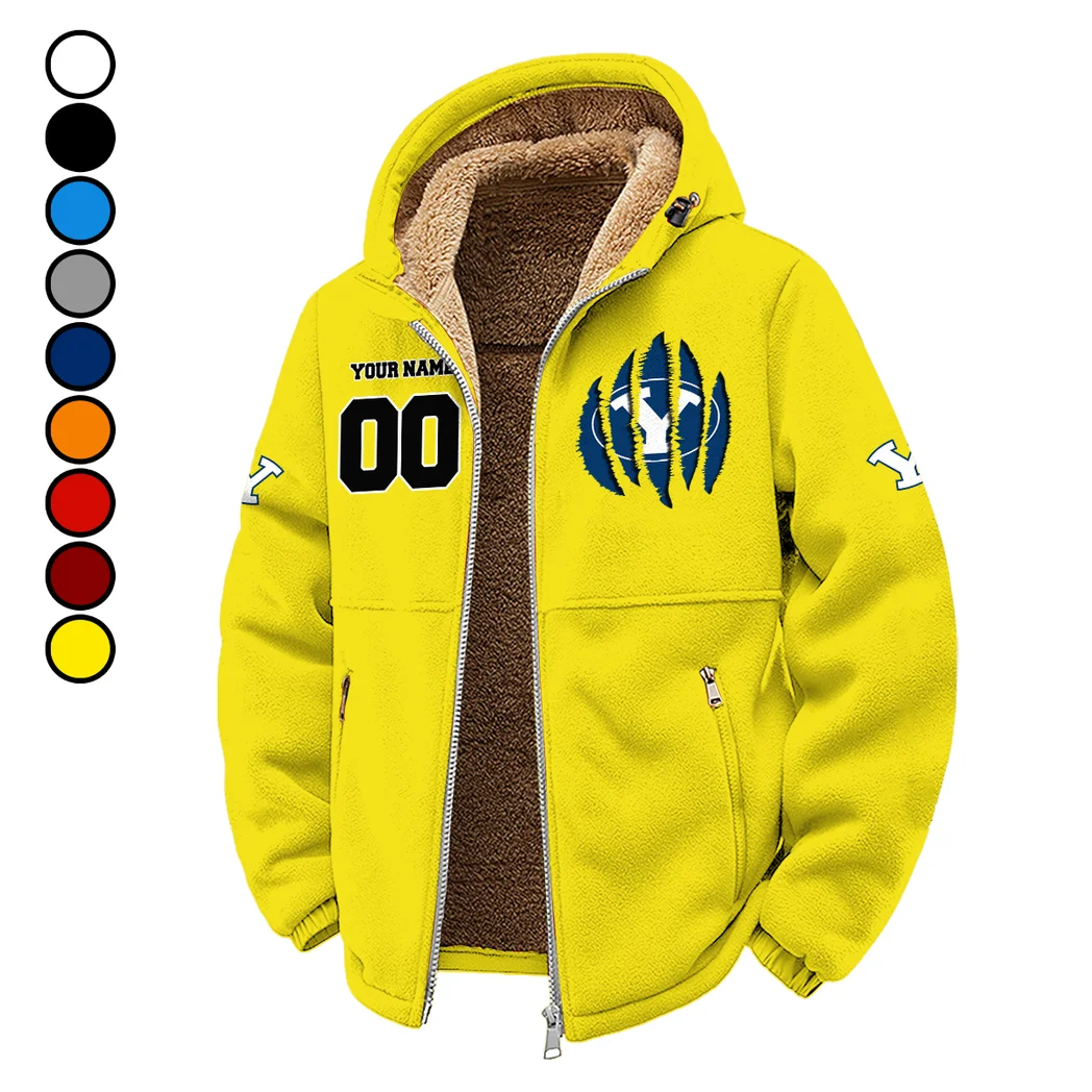 The Blue and White Winter Fleece Jacket, Snow-Ready Active Fleece HVN1449BY - Yellow