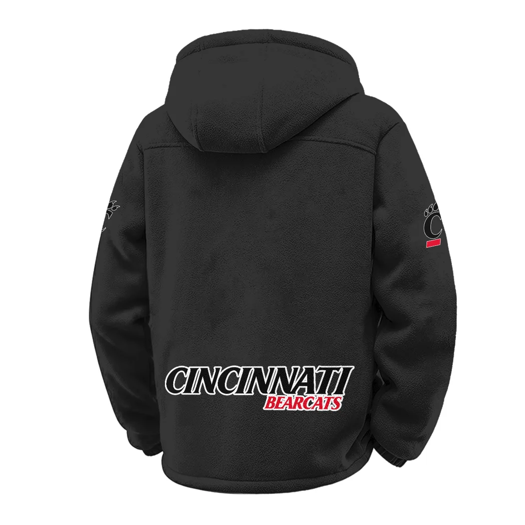 The Cincy Power Winter Fleece Jacket, All-Mountain Sport Jacket HVN1449CB - Black - Image 3