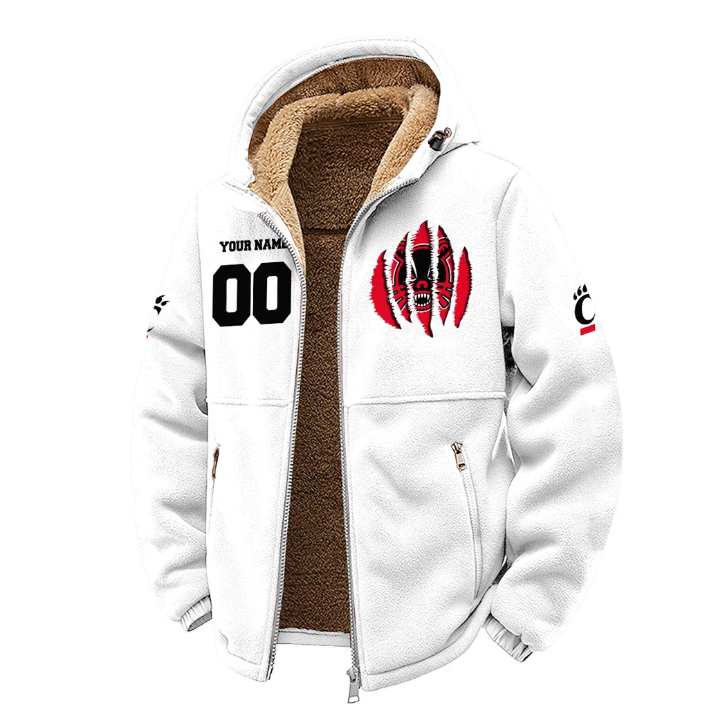 The Cincy Power Winter Fleece Jacket, All-Mountain Sport Jacket HVN1449CB - White - Image 2