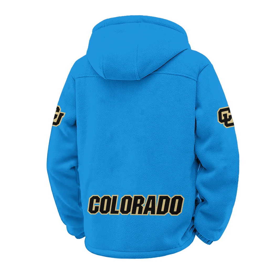 Ralphie’s Run Winter Fleece Jacket, Cold Weather Hiking Fleece HVN1449CB - cyan - Image 3