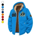 Ralphieâ€™s Run Winter Fleece Jacket, Cold Weather Hiking Fleece HVN1449CB - cyan