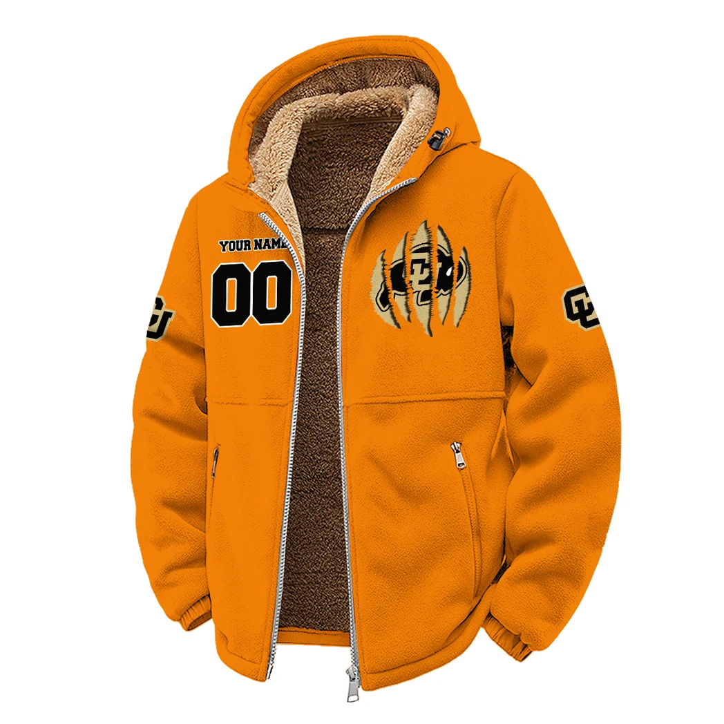 Ralphie’s Run Winter Fleece Jacket, Cold Weather Hiking Fleece HVN1449CB - Orange - Image 2