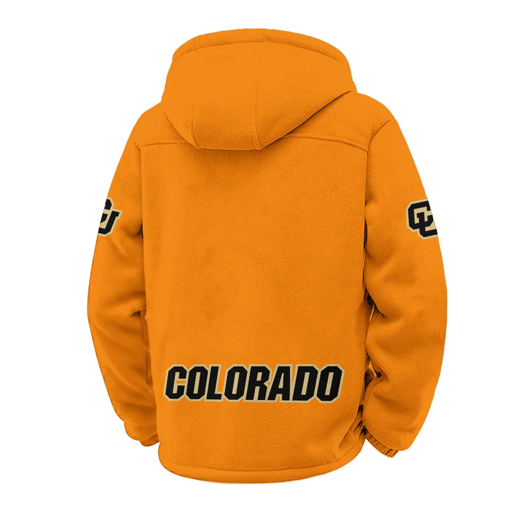 Ralphie’s Run Winter Fleece Jacket, Cold Weather Hiking Fleece HVN1449CB - Orange - Image 3