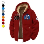 The Bluejays Winter Fleece Jacket, Cross-Training Thermal Zip HVN1449CR - Wine