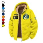 The Bluejays Winter Fleece Jacket, Cross-Training Thermal Zip HVN1449CR - Yellow