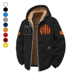 The Tiger Nation Winter Fleece Jacket, Heavyweight Plush Fleece HVN1449CT - Black