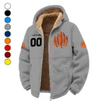 The Tiger Nation Winter Fleece Jacket, Heavyweight Plush Fleece HVN1449CT - Grey