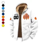 The Tiger Nation Winter Fleece Jacket, Heavyweight Plush Fleece HVN1449CT - White
