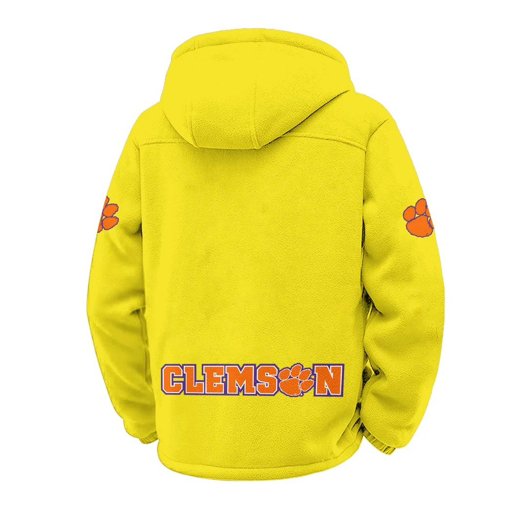 The Tiger Nation Winter Fleece Jacket, Heavyweight Plush Fleece HVN1449CT - Yellow - Image 3
