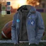 The Duke Spirit Flannel Hoodie, Essential Fan Flannel Hoodie HVN1449DB - Navy Blue