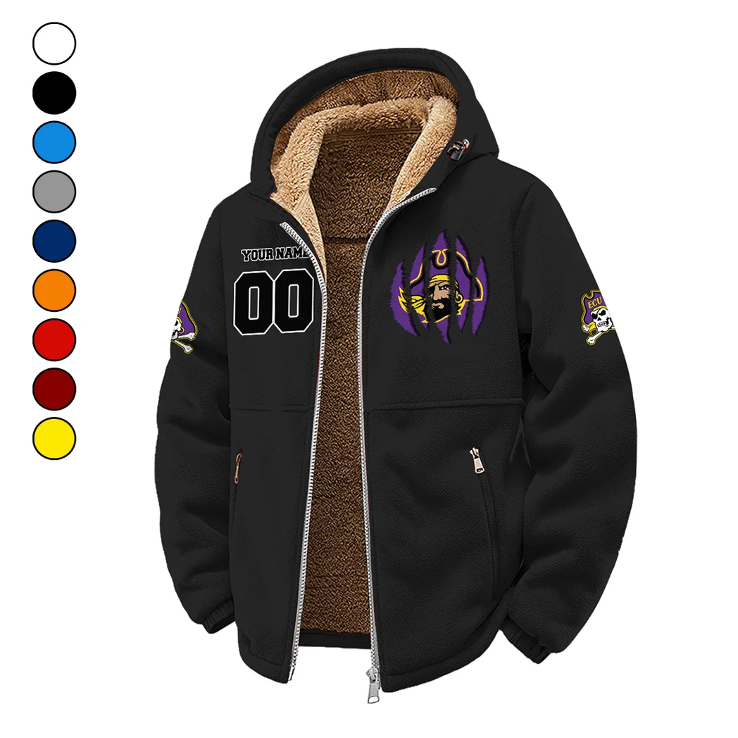 ECU Winter Fleece Jacket, Luxe Microfleece Pullover HVN1449EC - Black