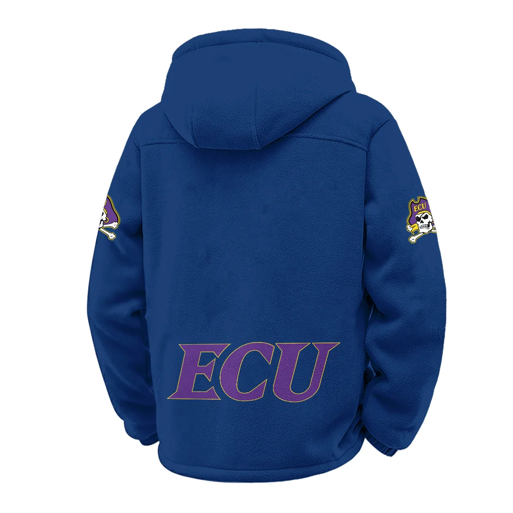 ECU Winter Fleece Jacket, Luxe Microfleece Pullover HVN1449EC - Navy - Image 3