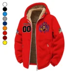 ECU Winter Fleece Jacket, Luxe Microfleece Pullover HVN1449EC - red