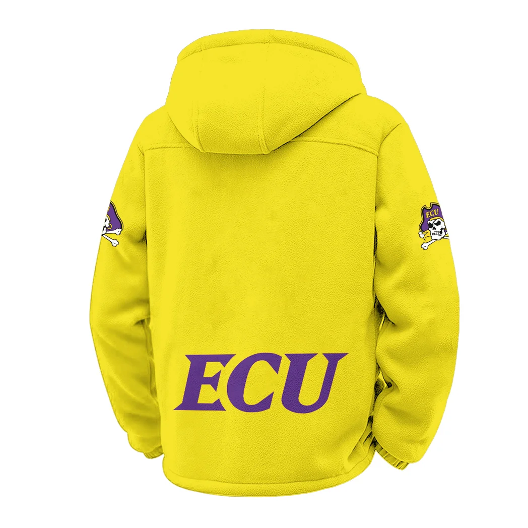 ECU Winter Fleece Jacket, Luxe Microfleece Pullover HVN1449EC - Yellow - Image 3