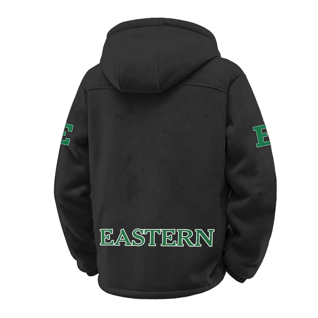 The Eagle Pride Winter Fleece Jacket, Anti-Pill Thermal Fleece HVN1449EM - Black - Image 3