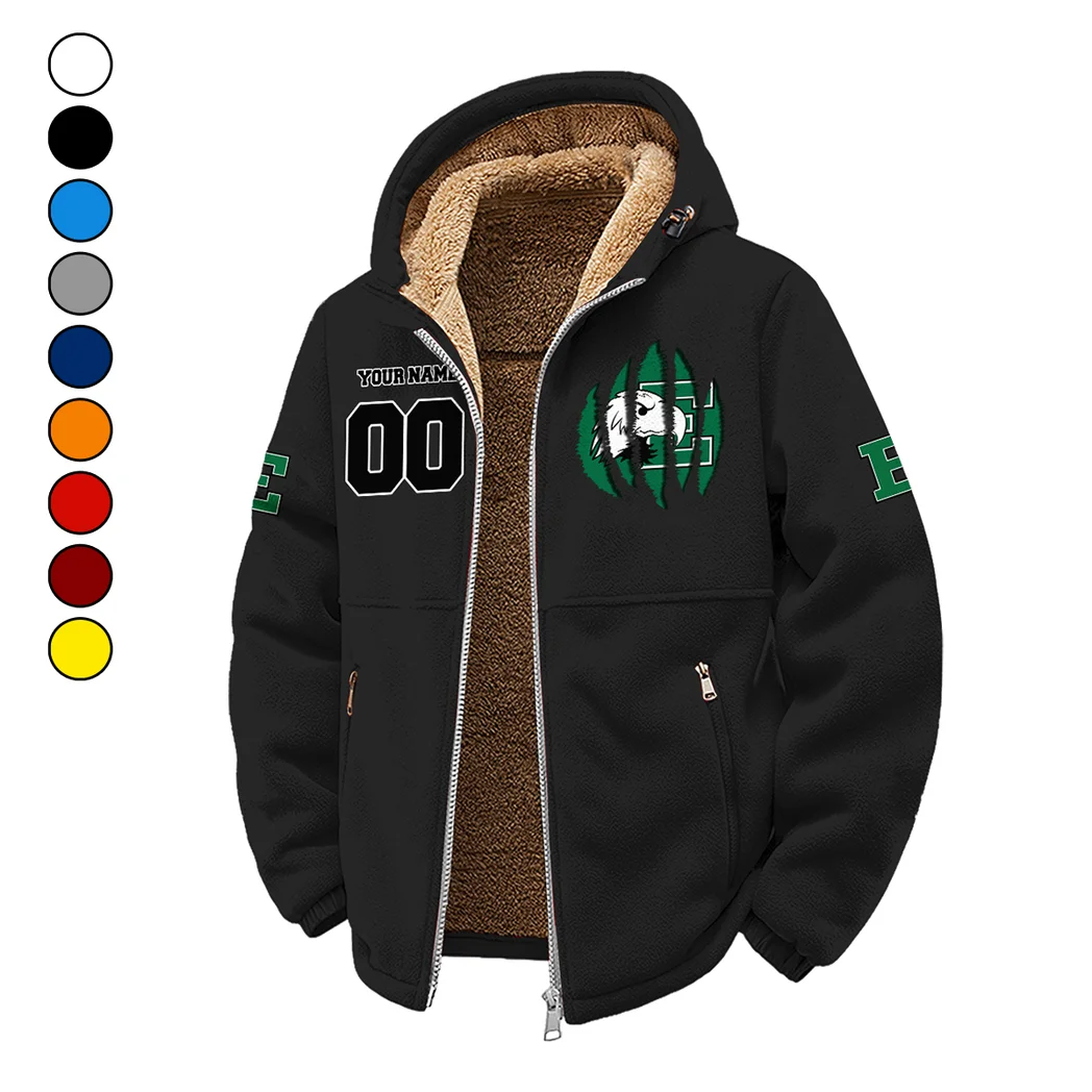 The Eagle Pride Winter Fleece Jacket, Anti-Pill Thermal Fleece HVN1449EM - Black