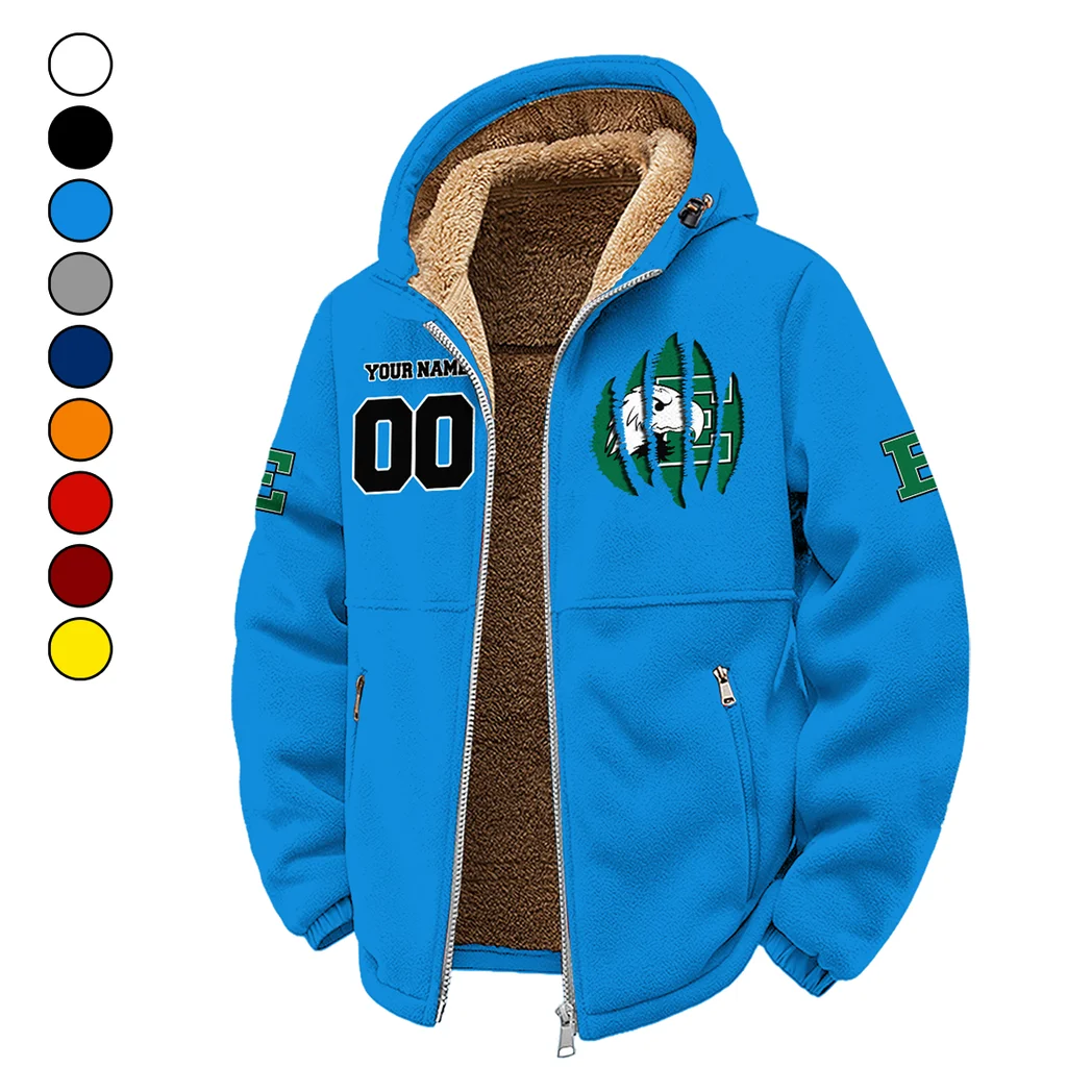 The Eagle Pride Winter Fleece Jacket, Anti-Pill Thermal Fleece HVN1449EM - cyan