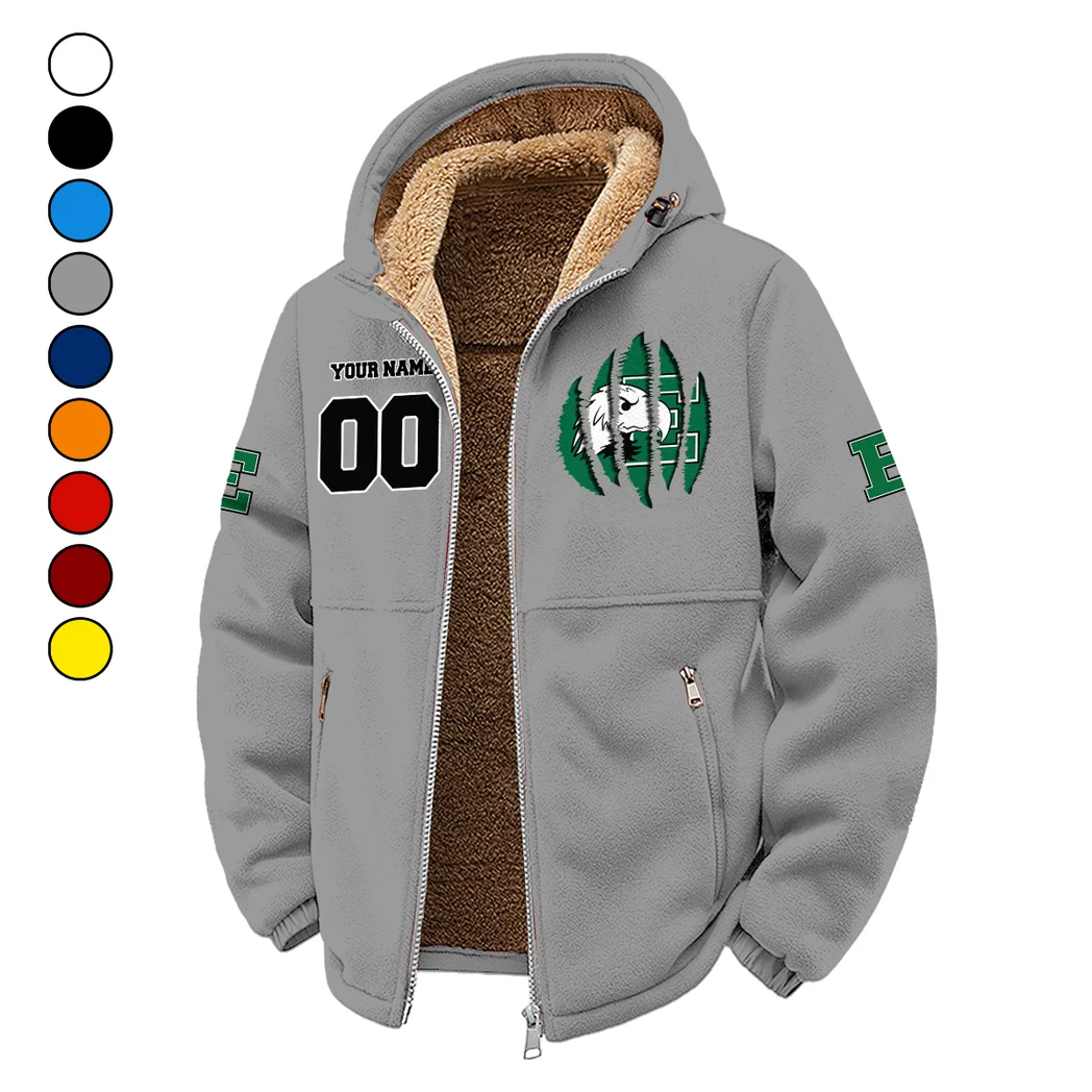 The Eagle Pride Winter Fleece Jacket, Anti-Pill Thermal Fleece HVN1449EM - Grey