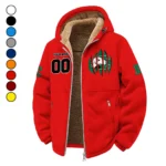 The Eagle Pride Winter Fleece Jacket, Anti-Pill Thermal Fleece HVN1449EM - red
