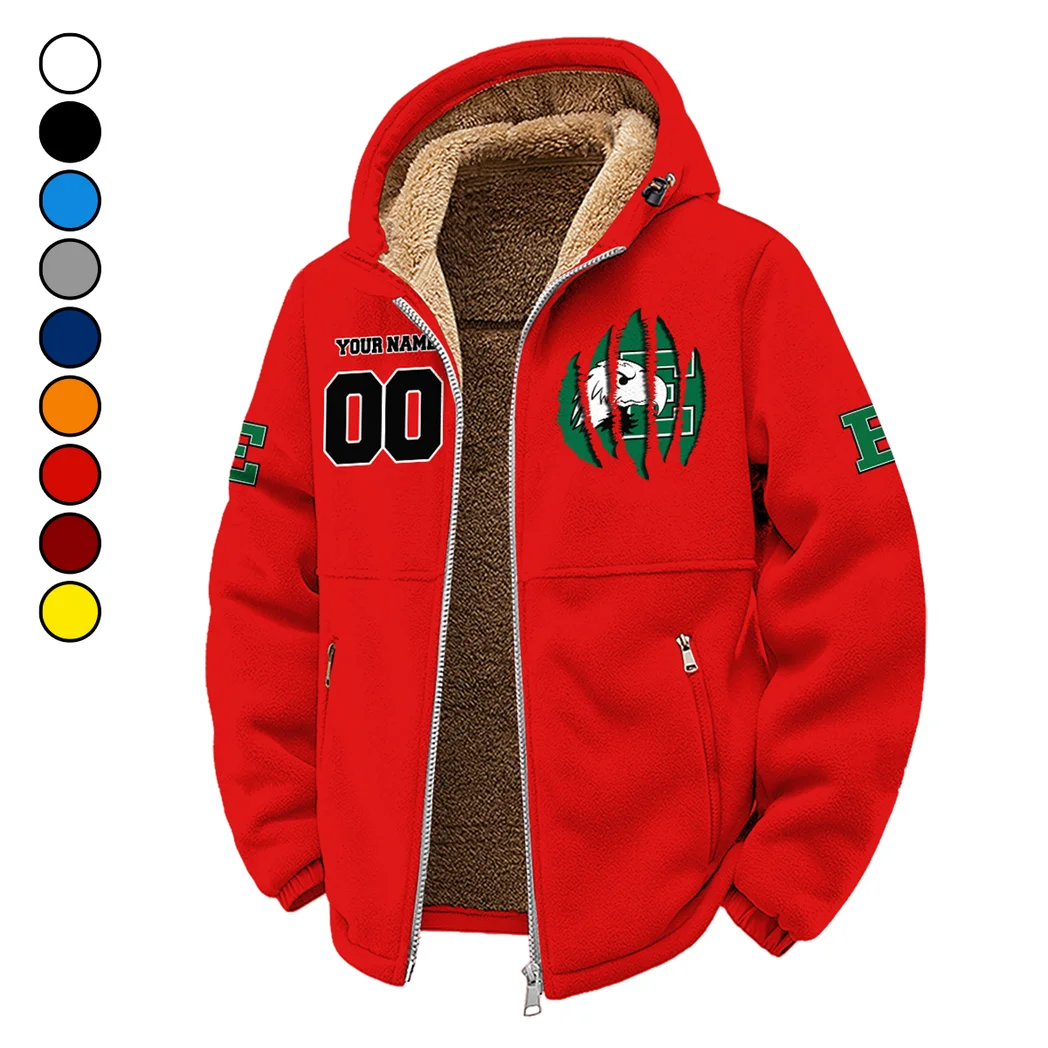 The Eagle Pride Winter Fleece Jacket, Anti-Pill Thermal Fleece HVN1449EM - red