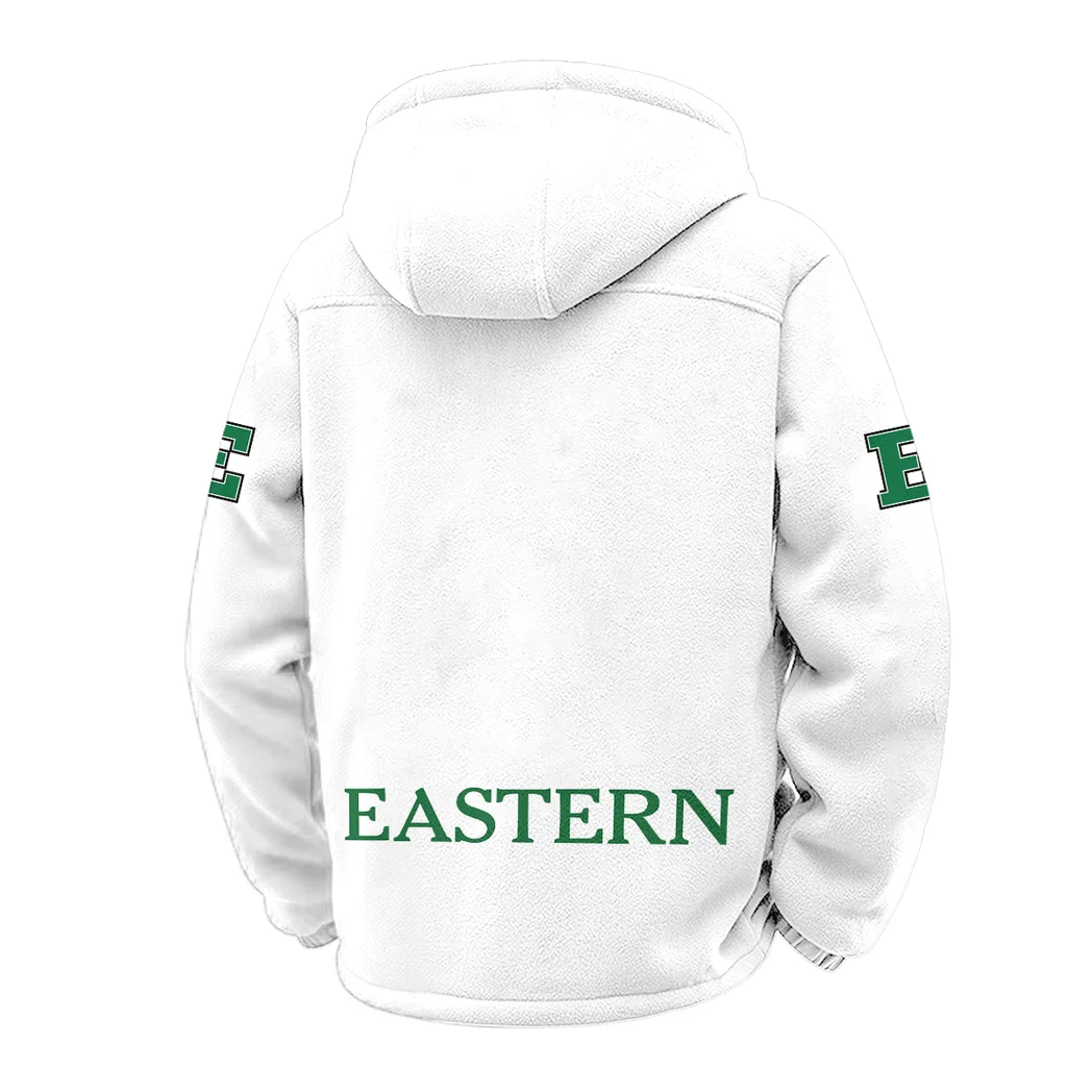 The Eagle Pride Winter Fleece Jacket, Anti-Pill Thermal Fleece HVN1449EM - White - Image 3